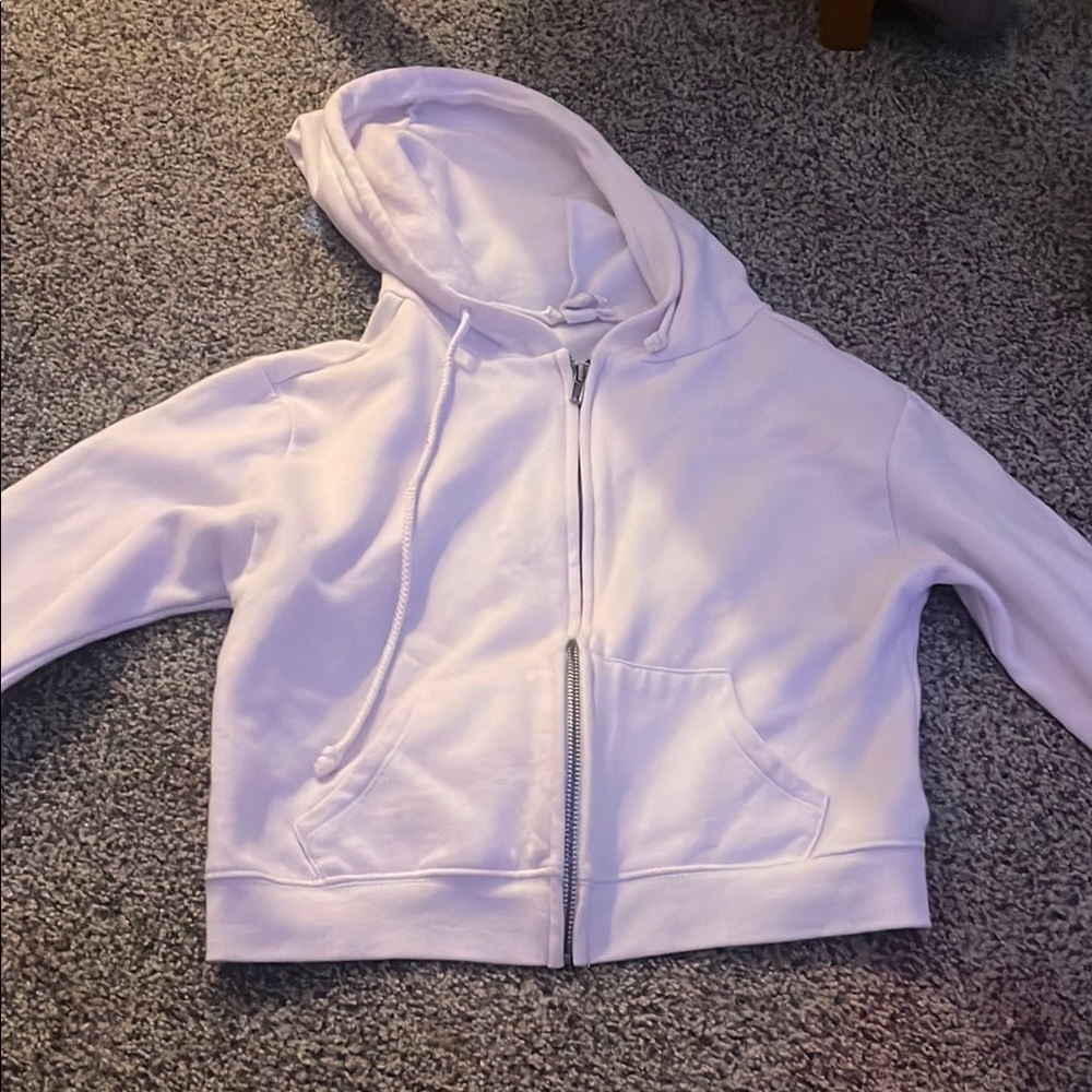 Kids White Hoodie Jacket